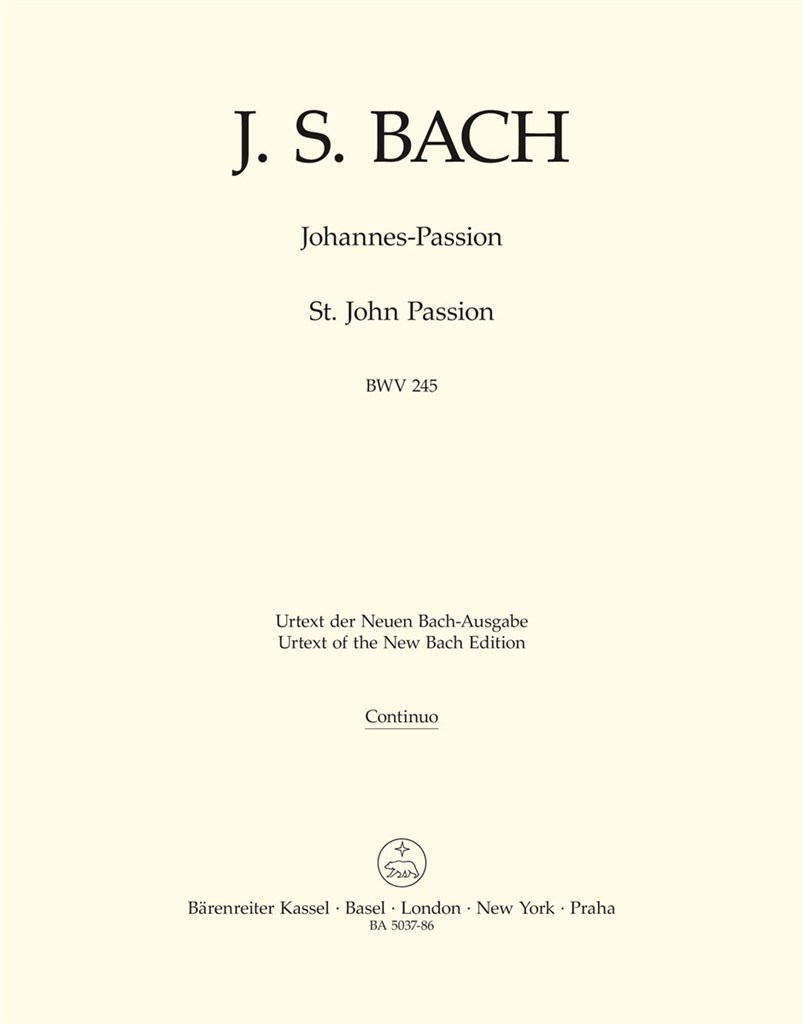 Johannes-Passion (St. John Passion) BWV 245
